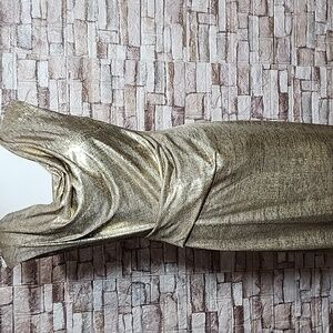 Connected Apparel Brand New Gold Cowl Neck Women's Dress